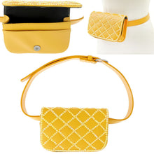 Load image into Gallery viewer, Yellow Quilted Belt Bag
