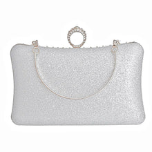 Load image into Gallery viewer, Silver Hardcase Ring Clutch
