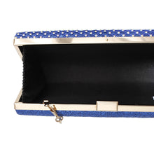 Cargar imagen en el visor de la galería, Clutch Hard Case Royal Blue Bag for Women
