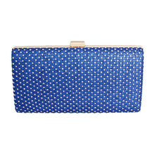 Cargar imagen en el visor de la galería, Clutch Hard Case Royal Blue Bag for Women
