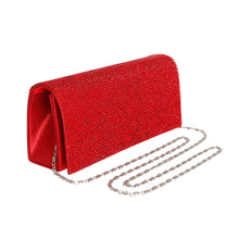Cargar imagen en el visor de la galería, Clutch Red Rhinestone Evening Bag for Women
