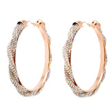 AURBO Twisted Stone Hoops
