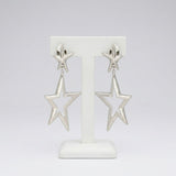 AKA Silver Star Irregular Shape Clip On Earrings