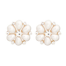 Load image into Gallery viewer, Stud Cream Flower Small Pearl Earrings for Women
