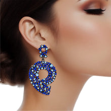 Cargar imagen en el visor de la galería, Drop Royal Blue Hematite 9 Earrings for Women
