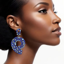 Cargar imagen en el visor de la galería, Drop Royal Blue Hematite 9 Earrings for Women

