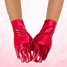 Cargar imagen en el visor de la galería, Red Metallic Formal Short Gloves DST for Women
