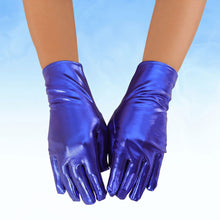 Cargar imagen en el visor de la galería, Royal Blue Metallic Formal Short Gloves ZPB SGRHO
