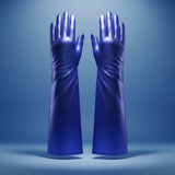 Royal Blue Metallic Formal Long Gloves ZPB SGRHO