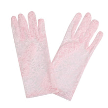 Cargar imagen en el visor de la galería, Pink Lace Short Formal Gloves AKA for Women
