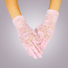 Cargar imagen en el visor de la galería, Pink Lace Short Formal Gloves AKA for Women
