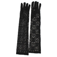 Cargar imagen en el visor de la galería, Black Lace Long Formal Gloves for Women
