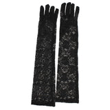 Black Lace Long Formal Gloves for Women