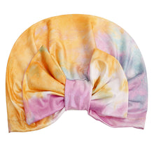 Cargar imagen en el visor de la galería, Yellow Tie Dye Bow Turban
