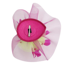Load image into Gallery viewer, AKA Sorority Pink Green Ruffle Feather Fascinator
