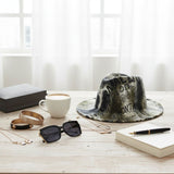 Fedora Olive Green and Black Graffiti Tie Dye Hat