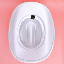 Cargar imagen en el visor de la galería, Cowboy Hat White Iridescent Stripe Fashion Hat
