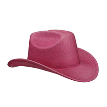 Cargar imagen en el visor de la galería, Cowboy Hat Fuchsia Glittery Rodeo Style for Women
