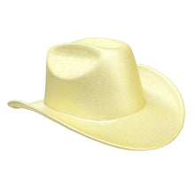 Cargar imagen en el visor de la galería, Cowboy Hat Yellow Metallic Finish Fashion Hat
