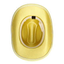 Cargar imagen en el visor de la galería, Cowboy Hat Yellow Metallic Finish Fashion Hat
