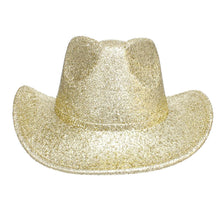 Cargar imagen en el visor de la galería, Cowboy Hat Gold Metallic Glittering Fashion Hat
