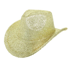Cargar imagen en el visor de la galería, Cowboy Hat Gold Metallic Glittering Fashion Hat
