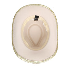 Cargar imagen en el visor de la galería, Cowboy Hat Gold Metallic Glittering Fashion Hat
