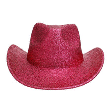 Cargar imagen en el visor de la galería, Cowboy Hat Red Metallic Glittering Fashion Hat Women
