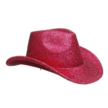 Cargar imagen en el visor de la galería, Cowboy Hat Red Metallic Glittering Fashion Hat Women
