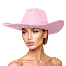Cargar imagen en el visor de la galería, Cowboy Hat Pink Rhinestone Cowgirl Fashion Hat
