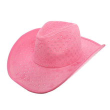 Cargar imagen en el visor de la galería, Cowboy Hat Pink Rhinestone Cowgirl Fashion Hat
