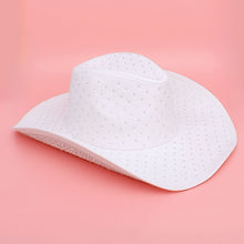 Cargar imagen en el visor de la galería, Cowboy Hat White Rhinestone Cowgirl Fashion Hat
