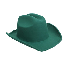 Cargar imagen en el visor de la galería, Cowboy Hat Green Felt Western Fashion Hat
