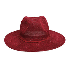 Cargar imagen en el visor de la galería, Cowboy Hat Red Sequin Embroidered Panama Hat
