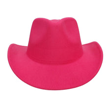 Cargar imagen en el visor de la galería, Cowboy Hat Fuchsia Pinched Cowgirl Fashion Hat
