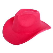 Cargar imagen en el visor de la galería, Cowboy Hat Fuchsia Pinched Cowgirl Fashion Hat
