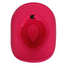 Cargar imagen en el visor de la galería, Cowboy Hat Fuchsia Pinched Cowgirl Fashion Hat

