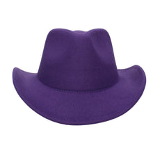 Cargar imagen en el visor de la galería, Cowboy Hat Purple Pinched Cowgirl Fashion Hat
