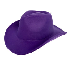 Cargar imagen en el visor de la galería, Cowboy Hat Purple Pinched Cowgirl Fashion Hat
