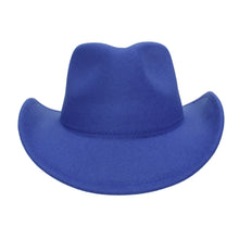 Cargar imagen en el visor de la galería, Cowboy Hat Royal Blue Pinched Cowgirl Fashion Hat
