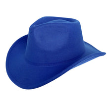 Cargar imagen en el visor de la galería, Cowboy Hat Royal Blue Pinched Cowgirl Fashion Hat
