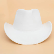 Cargar imagen en el visor de la galería, Cowboy Hat White Pinched Cowgirl Fashion Hat
