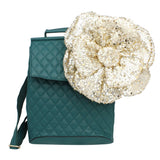 XL Flower Gold Sequin Hair Clip Headband Brooch