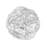 XL Flower Silver Sequin Hair Clip Headband Brooch