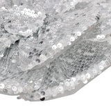 XL Flower Silver Sequin Hair Clip Headband Brooch