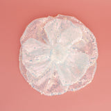 XL Flower White Sequin Hair Clip Headband Brooch