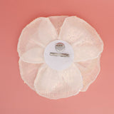 XL Flower White Sequin Hair Clip Headband Brooch