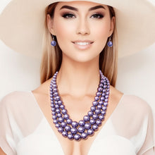 Cargar imagen en el visor de la galería, Multi Strand Pearl Necklace Set
