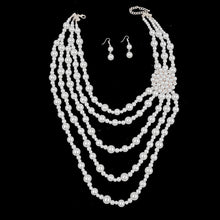 Load image into Gallery viewer, Elegance in White: Pearl Brooch Necklace
