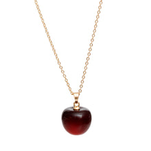 Load image into Gallery viewer, Pendant Cherry Drop Deep Red Gold Chain Necklace
